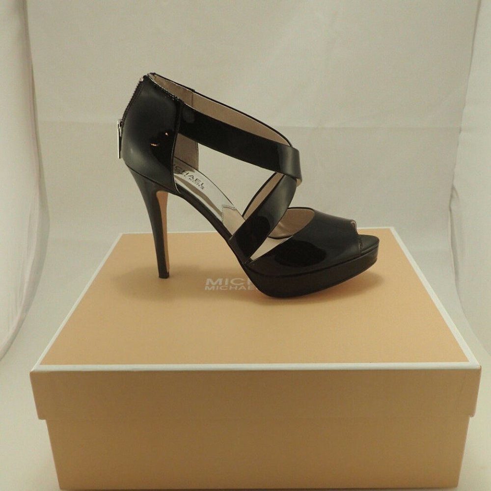NIB Michae Kors 40T5AIHS2A Black Ariel Heels 9.5